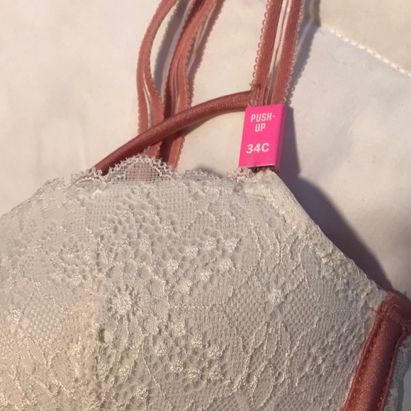 NWT PINK strappy push up bra - Picture 2 of 3